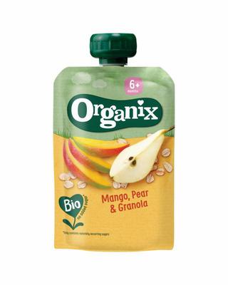 Organix Knijpfruit mango, peer & granola 6+ mnd bio
