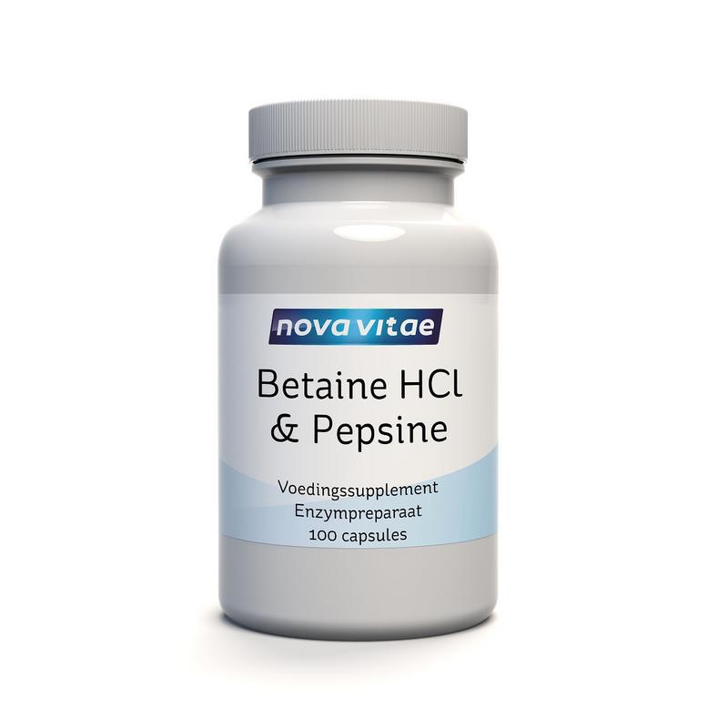 Betaine HCL 648 mg & pepsine 150mg