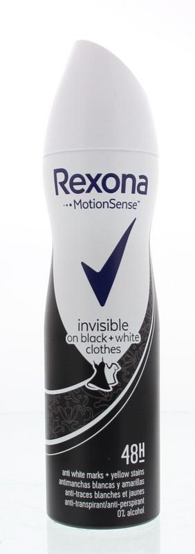Deodorant spray invisible black & white