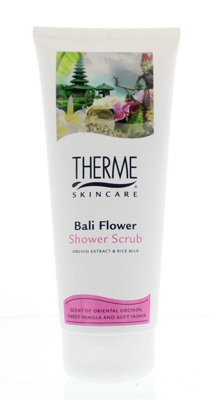 Bali flower shower scrub
