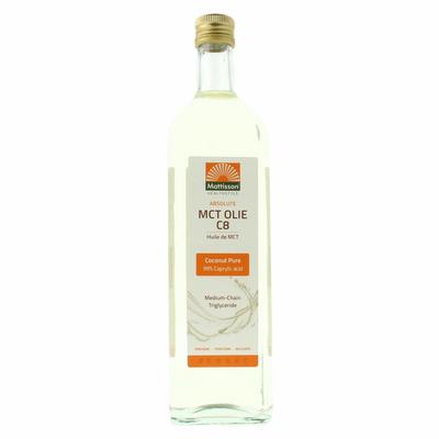 Mattisson MCT olie C8 - coconut pure - 99% caprylic acid Mattisson MCT olie C8 - coconut pure - 99% caprylic acid