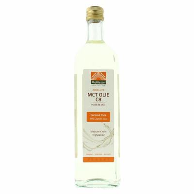 Mattisson MCT olie C8 - coconut pure - 99% caprylic acid Mattisson MCT olie C8 - coconut pure - 99% caprylic acid