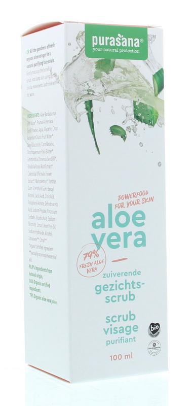 Aloe vera gezichtsscrub reinigend bio