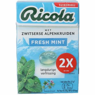 Ricola Fresh mint suikervrij duo pack