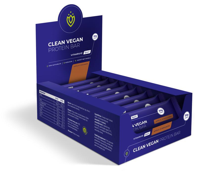 Vitakruid Clean vegan protein bar - apple cinnamon