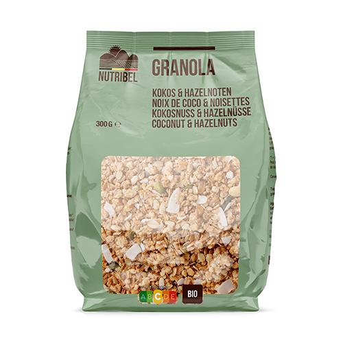 Granola kokos hazelnoot bio