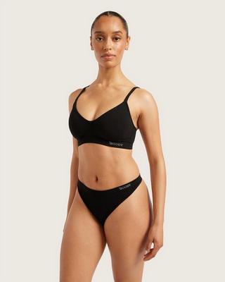 Boody wireless t-shirt bra - black / l