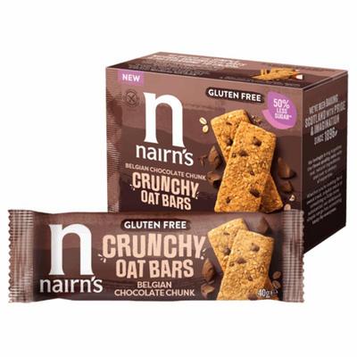 Nairns Crunchy oat bars chocolate Belgian glutenvrij
