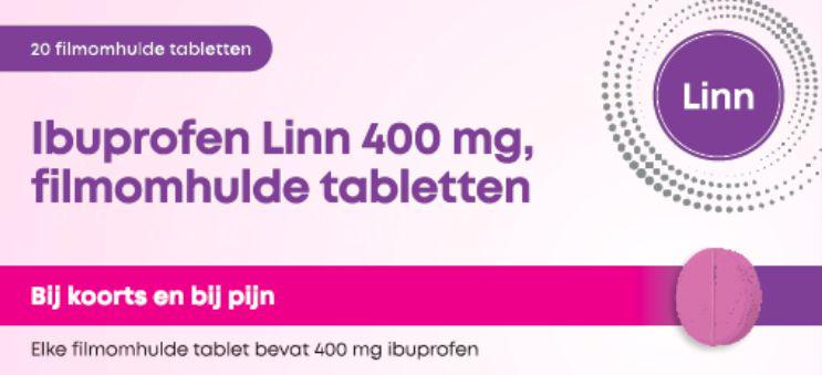 Ibuprofen 400mg roze tablet