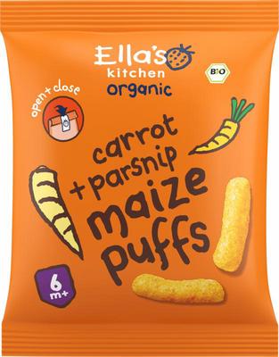 Ella's Kitchen Maize puffs carrot/parsnip 6+ maanden bio