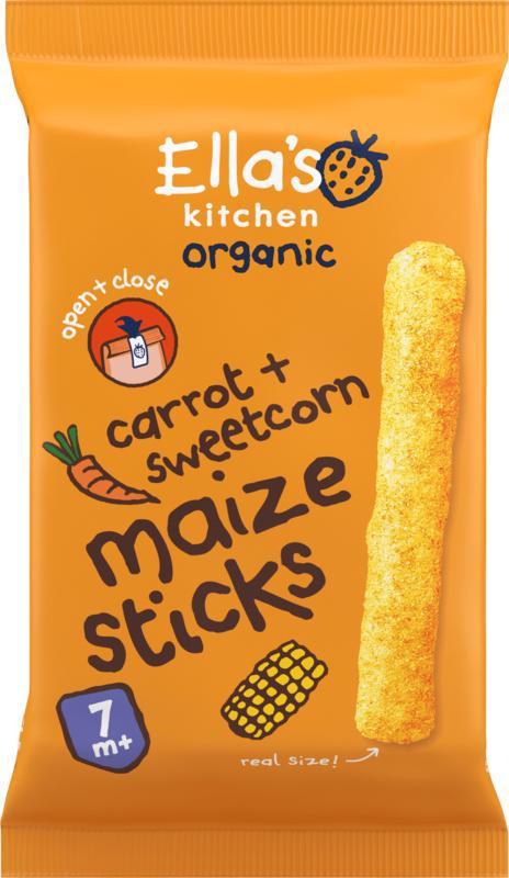 Maize sticks carrot sweetcorn 7+ maanden bio
