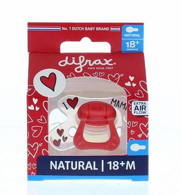Difrax Fopspeen natural I love 18+
