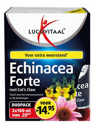 Lucovitaal Echinacea extra forte cats claw duo 2 x 100ml Lucovitaal Echinacea extra forte cats claw duo 2 x 100ml