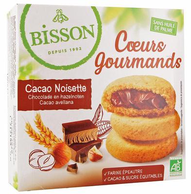 Bisson Gevulde koekjes hazelnoot choco bio
