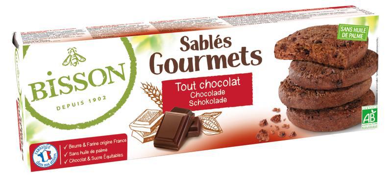Chocolade koekjes sables gourmet bio