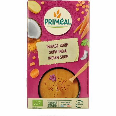 Primeal Indiase soep met rode linzen, kokos en curry bio
