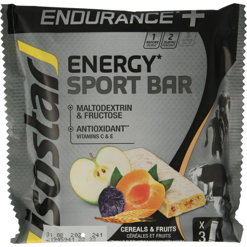 Endurance+ energy sport bar cereal & fruit 3 pack