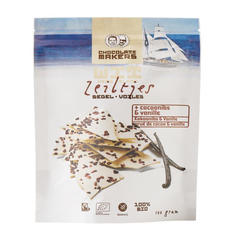Zeiltjes wit met cacaonibs & vanille bio