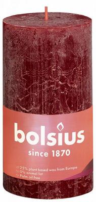 Bolsius Rustiekkaars shine 130/68 velvet red