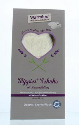 Warmies Slippies maat 4-7 (36-40) creme plush