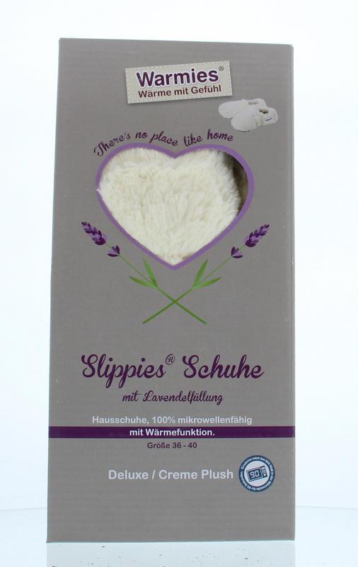 Slippies maat 4-7 (36-40) creme plush