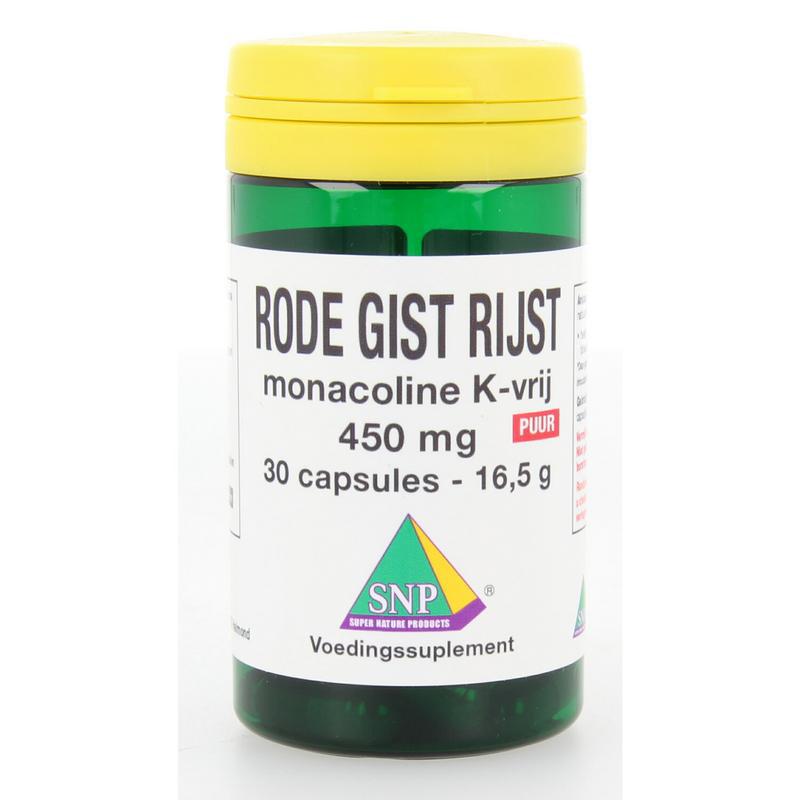 Rode gist rijst monacoline K vrij