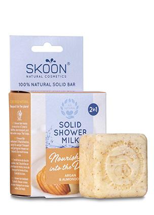 Solid shower milk nourishing into the deep 2-in-1