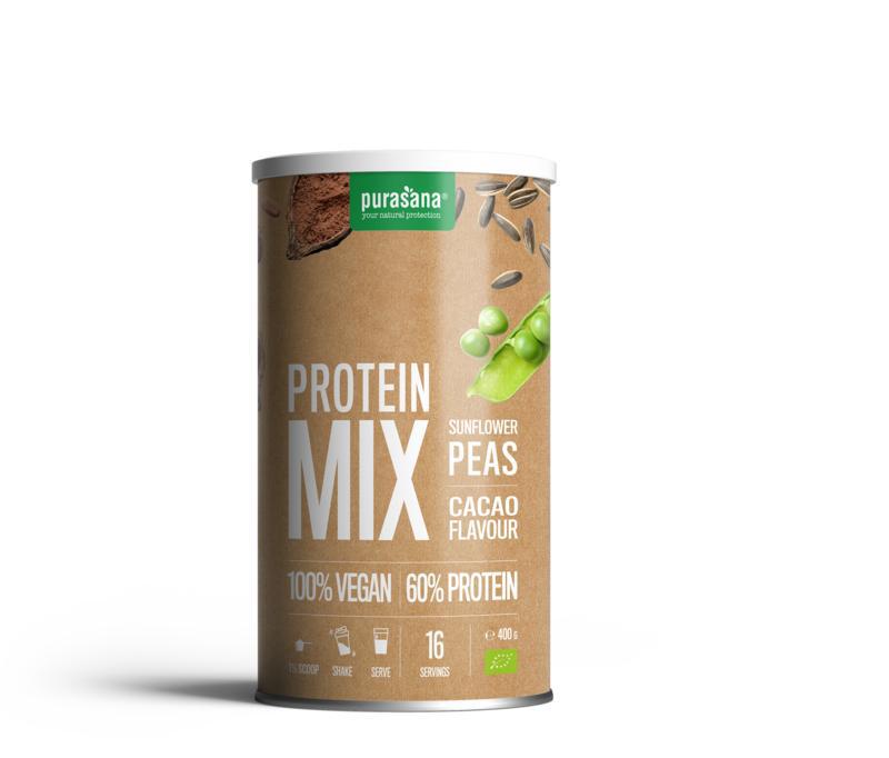 Protein mix pea sunflower cacao vegan bio