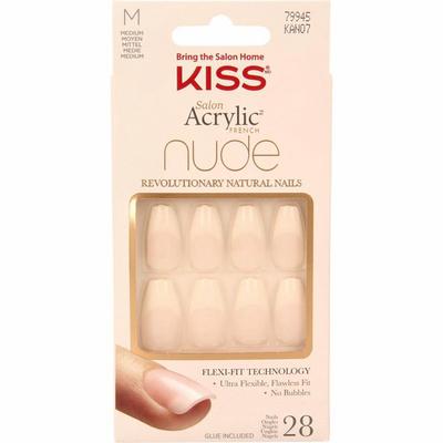 Kiss French nude acrylic nails leilani
