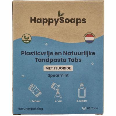 Happysoaps Tandpasta tabs met fluoride navulverpakking