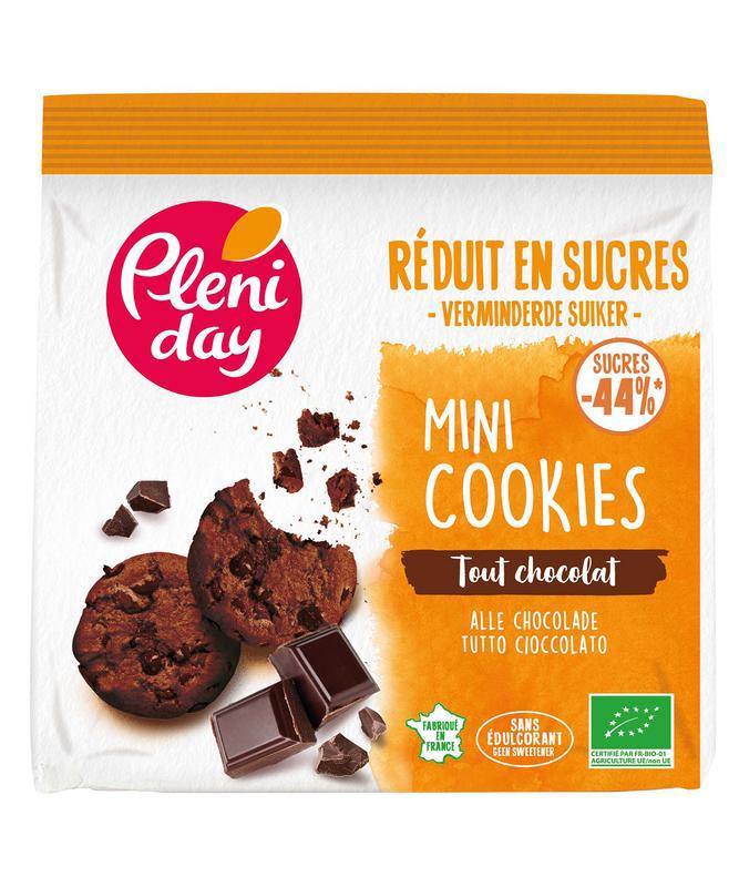 Chocolate chip cookies mini -44% suiker bio