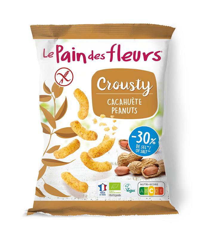 Chips gepoft pinda -30% zout glutenvrij vegan bio