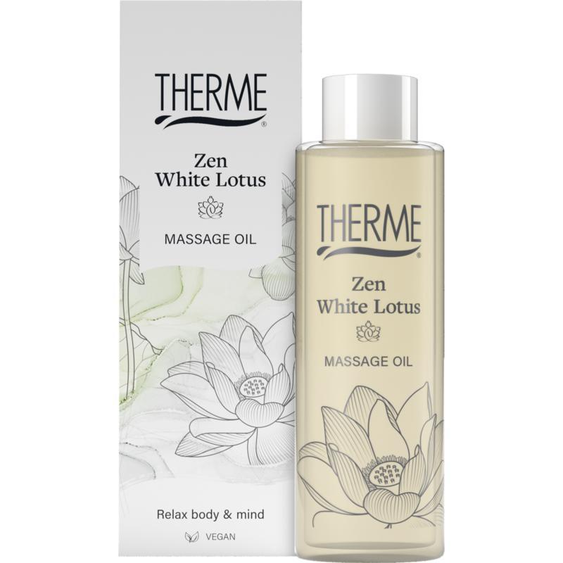 Zen white lotus massage oil
