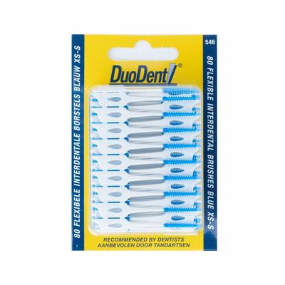 Duodent Flexibele interdentale borstels xs-s blauw