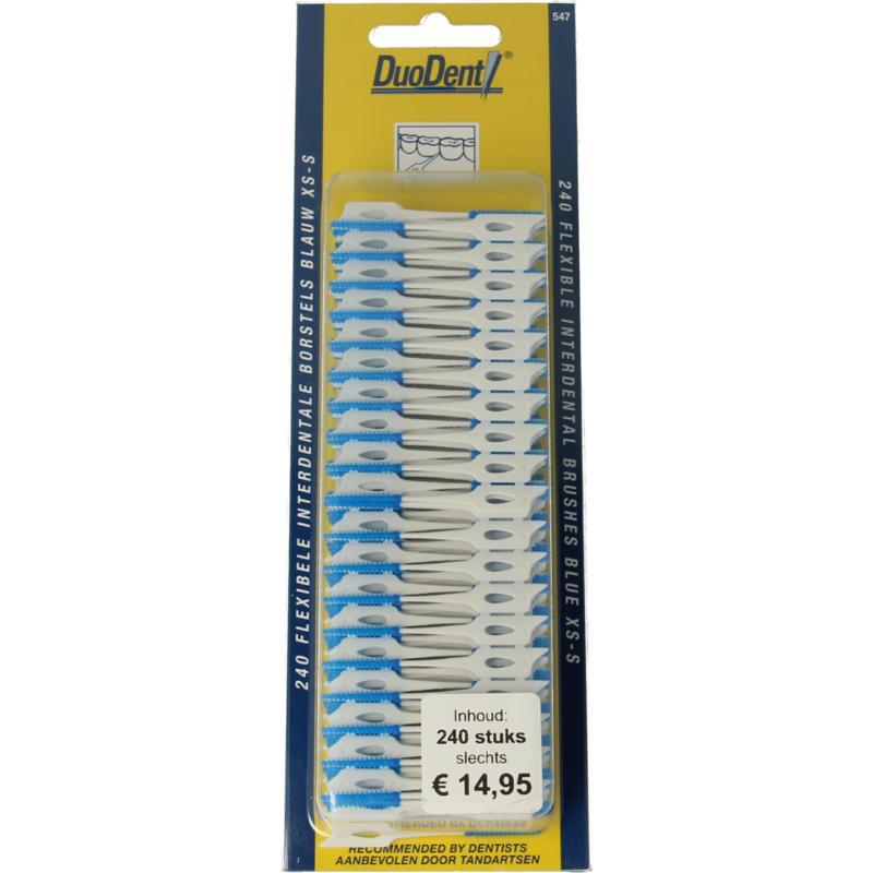 Flexibele interdentale borstels xs-s blauw