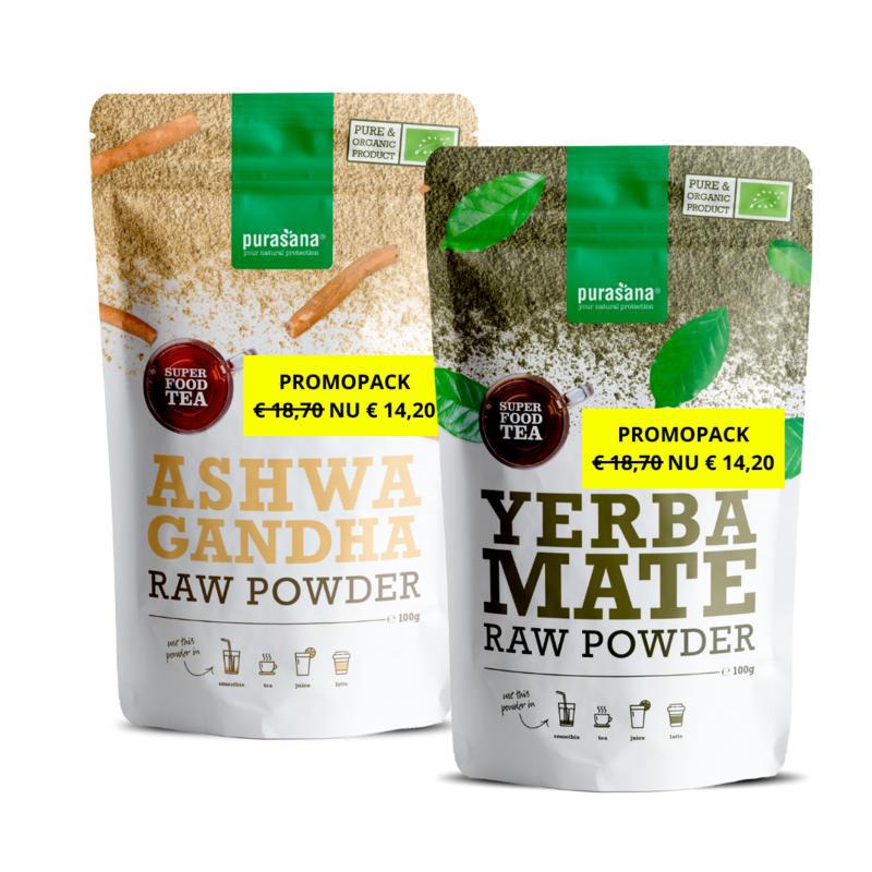 Ashwagandha yerba mate duopack 2 x 100 gram