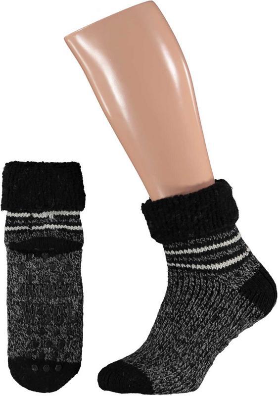 Slofsok zwart motief 39-42