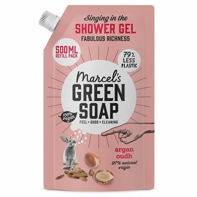 Marcel's GR Soap Showergel argan & oudh navulling