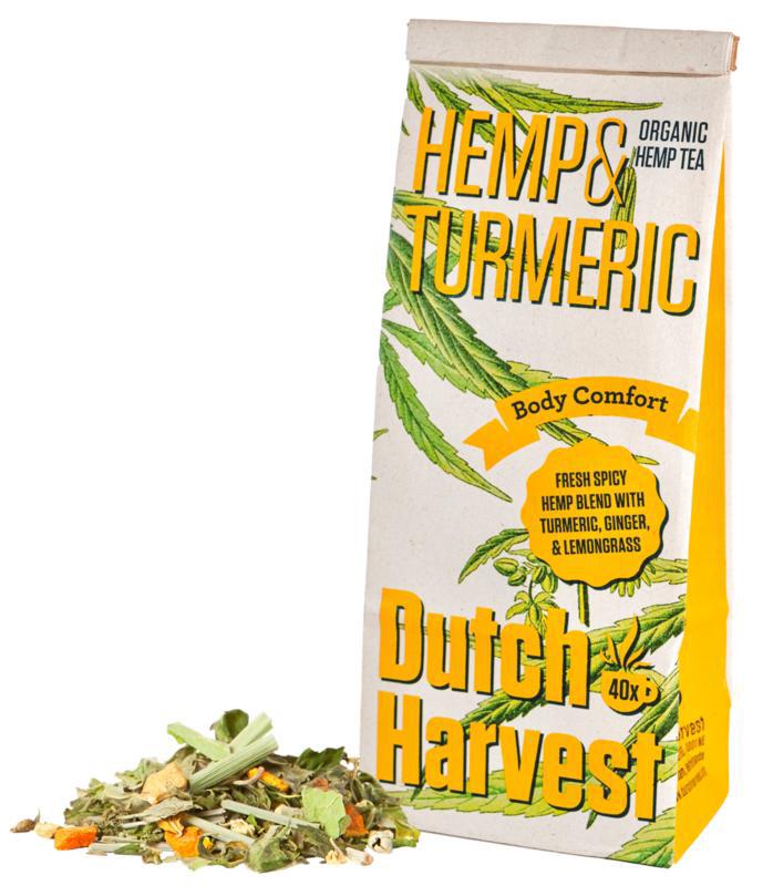 Hemp & turmeric organic tea bio