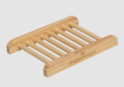 Happysoaps Shampoo bar zeephouder van licht hout