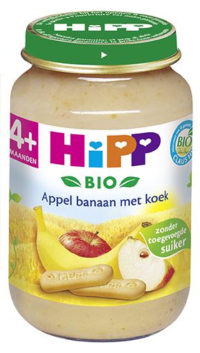 hipp 4m appel banaan koek bio- 190gr