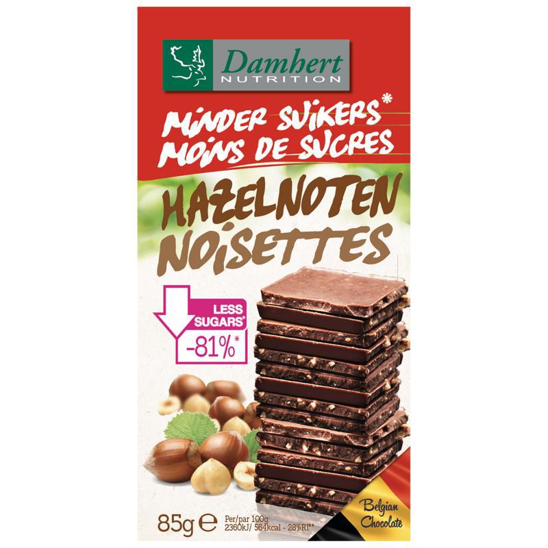 Chocoladetablet noten minder suikers