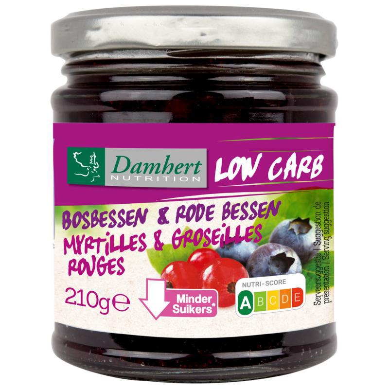 Confituur bosbes/rode bes low carb