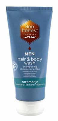 Traay Bee Honest Hair & body wash men rozemarijn Traay Bee Honest Hair & body wash men rozemarijn
