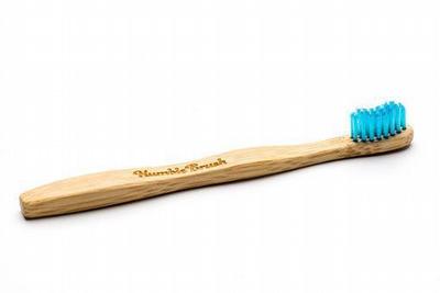 The Humble Co Tandenborstel bamboe kids blauw brush soft