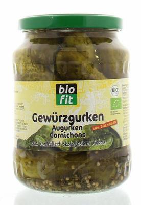BIO-FIT augurken zuur (groot/z.s.) 670 gram