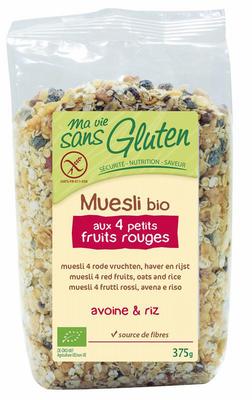 Ma Vie Sans Muesli haver/rijst 4 rode vruchten glutenvrij bio