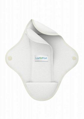 LADYPAD Wasbaar maandverband pad & liner wit maat S