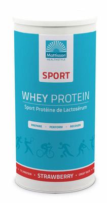 Mattisson Sport wei whey proteine concentraat aardbei Mattisson Sport wei whey proteine concentraat aardbei