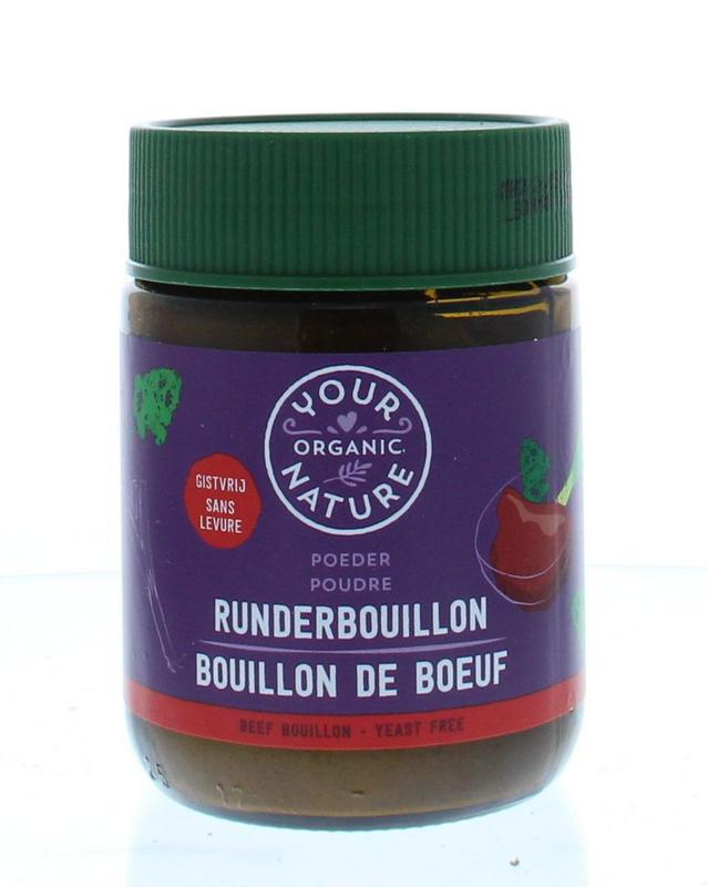 Heldere runderbouillonpoeder zonder gist bio